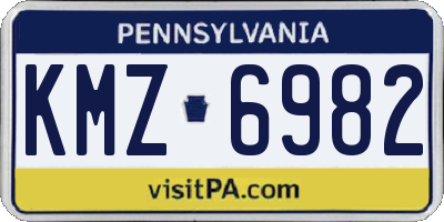 PA license plate KMZ6982