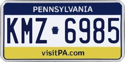 PA license plate KMZ6985