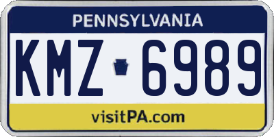 PA license plate KMZ6989