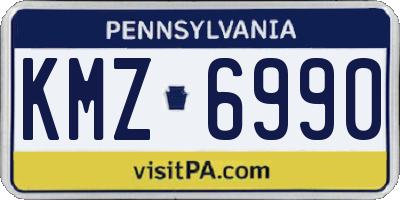 PA license plate KMZ6990
