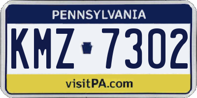 PA license plate KMZ7302