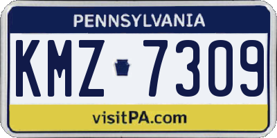 PA license plate KMZ7309