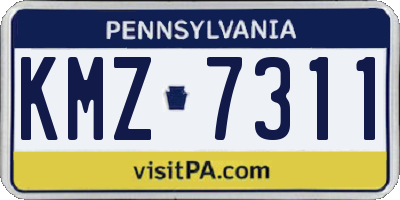 PA license plate KMZ7311