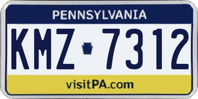 PA license plate KMZ7312