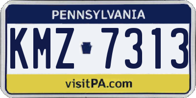 PA license plate KMZ7313