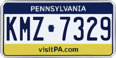 PA license plate KMZ7329