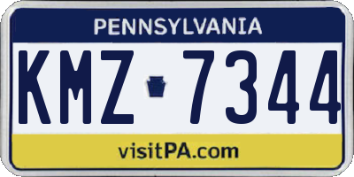 PA license plate KMZ7344