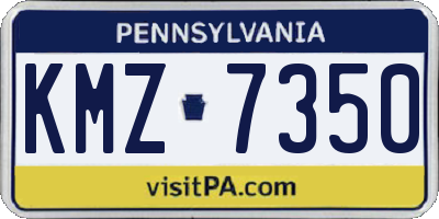 PA license plate KMZ7350