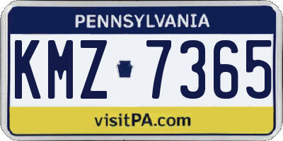 PA license plate KMZ7365
