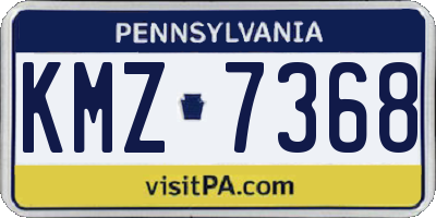 PA license plate KMZ7368