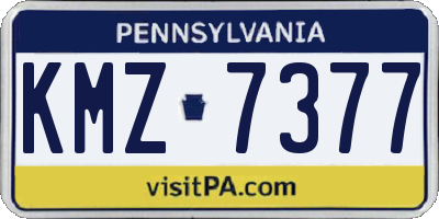 PA license plate KMZ7377
