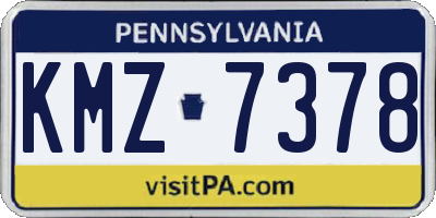 PA license plate KMZ7378