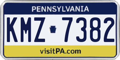 PA license plate KMZ7382