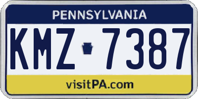 PA license plate KMZ7387