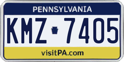 PA license plate KMZ7405