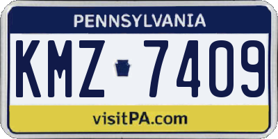 PA license plate KMZ7409