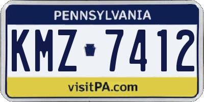 PA license plate KMZ7412