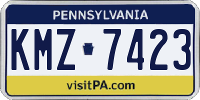 PA license plate KMZ7423