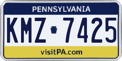 PA license plate KMZ7425