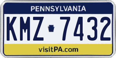 PA license plate KMZ7432