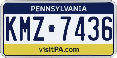 PA license plate KMZ7436