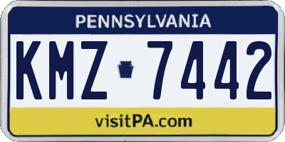 PA license plate KMZ7442