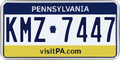 PA license plate KMZ7447