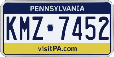 PA license plate KMZ7452