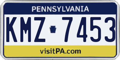 PA license plate KMZ7453