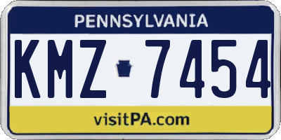 PA license plate KMZ7454