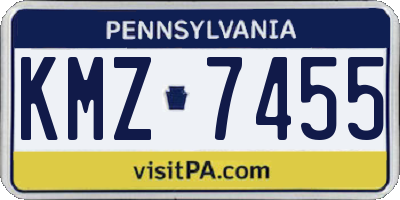 PA license plate KMZ7455