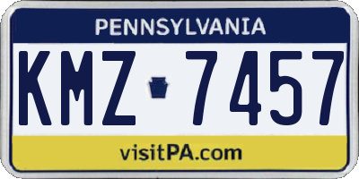 PA license plate KMZ7457