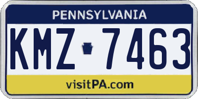 PA license plate KMZ7463