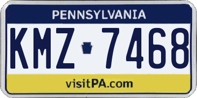 PA license plate KMZ7468