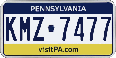 PA license plate KMZ7477