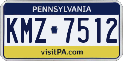 PA license plate KMZ7512