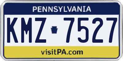 PA license plate KMZ7527