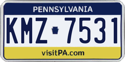 PA license plate KMZ7531