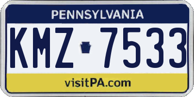 PA license plate KMZ7533