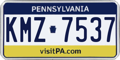 PA license plate KMZ7537