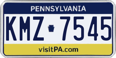 PA license plate KMZ7545