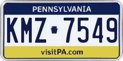 PA license plate KMZ7549