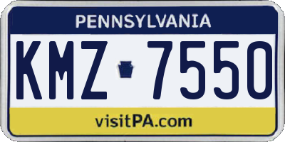 PA license plate KMZ7550