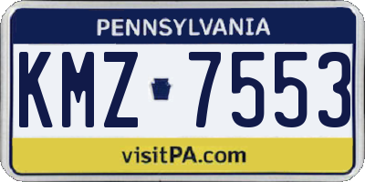 PA license plate KMZ7553