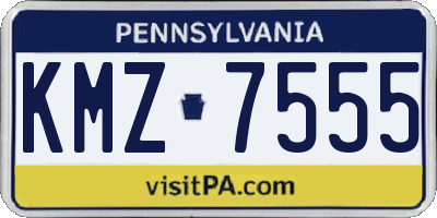 PA license plate KMZ7555