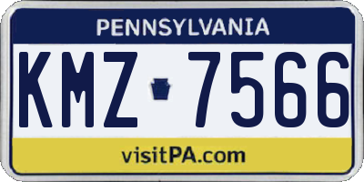 PA license plate KMZ7566