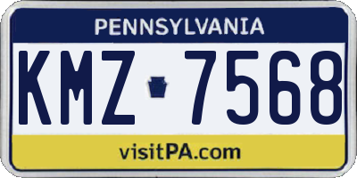 PA license plate KMZ7568