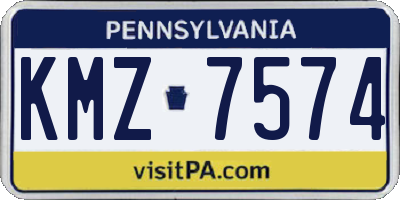 PA license plate KMZ7574