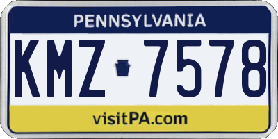 PA license plate KMZ7578