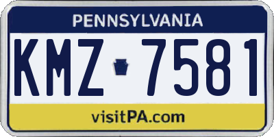 PA license plate KMZ7581